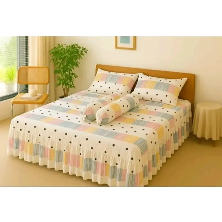 SPREI RUMBAI SPREI REMPEL MEWAH UKURAN  180X200 160X200 120X200