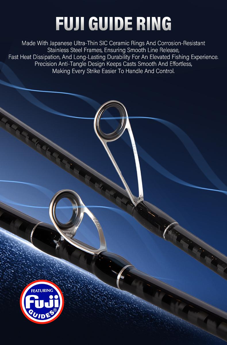 [OFFICIAL] SeaHunter U-Line 1.8M M/MH Joran Pancing,Fuji Ring Keramik, ujung joran serat karbon padat, teknologi anyaman silang 24T + 30T, pegangan dan dudukan reel serat karbon, cocok untuk memancing dengan umpan mikro,Spinning/Baitcasting BC Fishing Rod