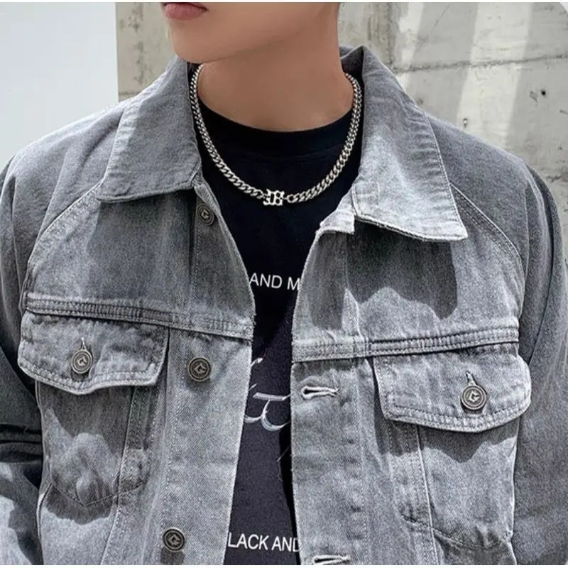 Kalung Ester Pierre HipHop kalung Rantai School Boy Pria Wanita Unisex Titanium Asli 2