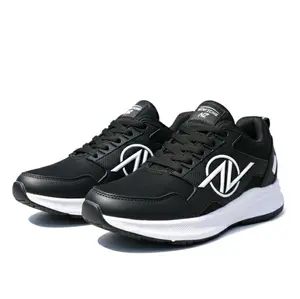 SNEAKERS PRIA WANITA HITAM PUTIH SEPATU RUNNING SEKOLAH OLAHRAGA OUTDOOR BAHAN BERKUALITAS SOL KARET PAYLON RINGAN EMPUK UKURAN 36-43