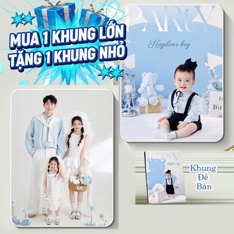 MUA 1 TẶNG 1! Khung Tráng Gương 50x70 Sang Trọng Gỗ Hiện Đại Tặng 1 Khung Để Bàn 13x18 GỬI ẢNH CẦN IN QUA PHẦN TIN NHẮN TRÒ CHUYỆN Chất Liệu Cao Cấp Thiết Kế Tinh Tế Bền Bỉ Phù Hợp Nhiều Không Gian