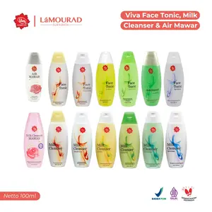 VIVA Milk Cleanser, Face Tonic dan Air Mawar 100ml All Varian - Satuan / Set 6pcs