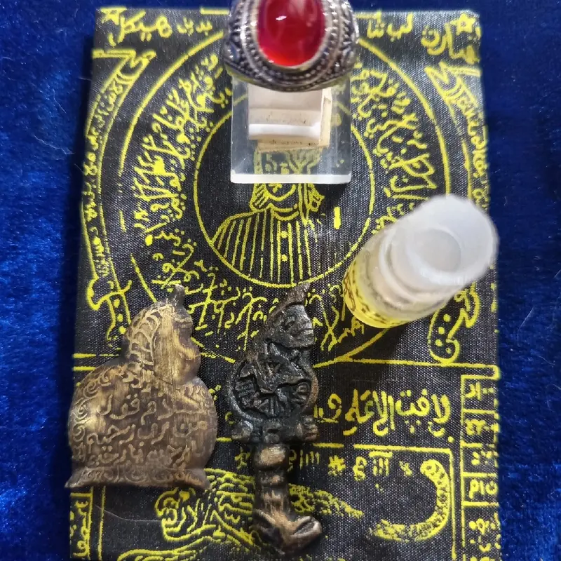 Paket Assian 4pcs Minyak Manii Gajah dan Cincin Batu Red Baron Ring Alpaka - Oil 2