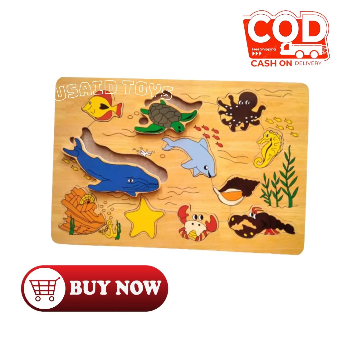 Mainan Puzzle Edukasi Anak Hewan Laut