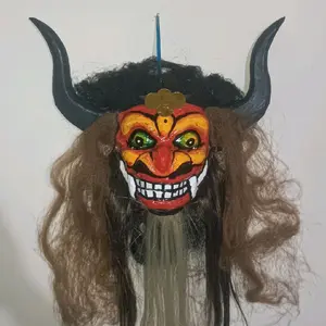 Topeng Kebo Giro Mainan Anak Bisa COD kesenian Jawa Mask Toys Bahan Ringan Kualitas Kontes VARIASI WARNA HITAM/MERAH