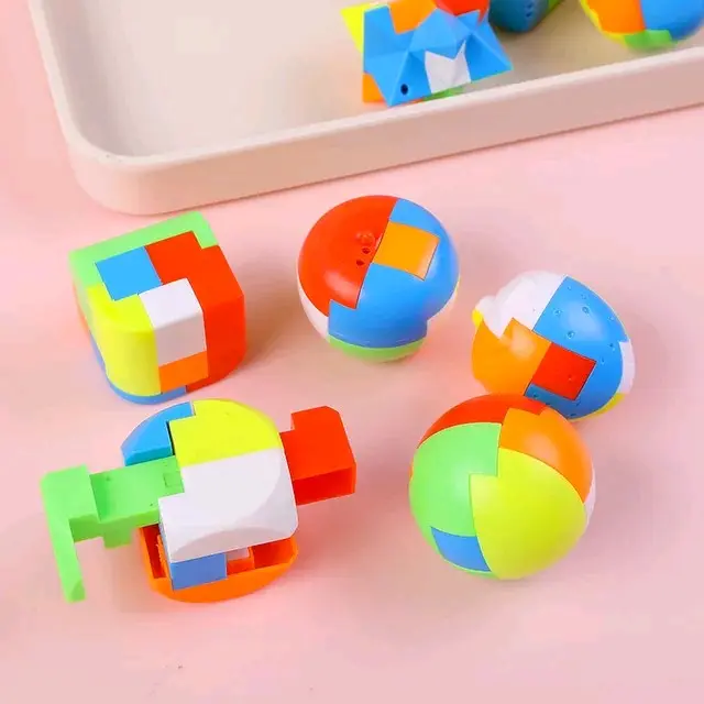 PAKET 6 Pcs RUBIK PUZZLE PINTAR BALL CUBE - MAINAN EDUKASI ANAK BOLA PINTAR RUBIK PUZZLE BRICK BLOCK TOYS 7