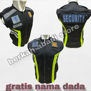 rompi security full hitam variasi stabilo,rompi satpam,jala double mesh termurah,rompi pria wanita, rompi satpam terbary, rompi security terbaru Dewasa Keren