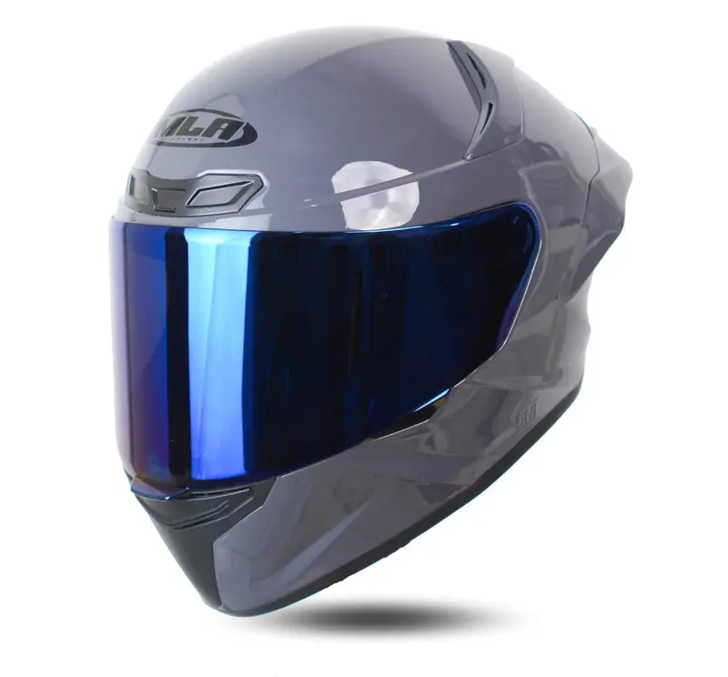 Helm Mla Crypton Full Face Terbaru Solid Grey Dof Kaca Visor Iridium silver/Helm Full Face Mla Original MLA 1