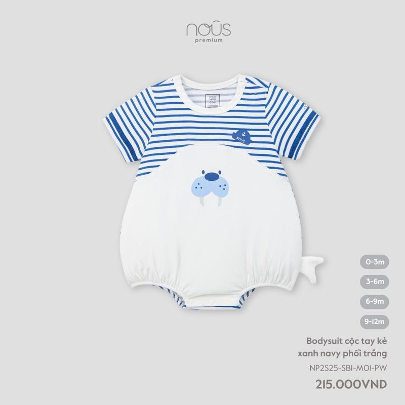 [KOL Nous Baby] Bộ bodysuit phối nhiều màu họa tiết dễ thương cho bé trai, gái (từ 3-10kg) BST T5