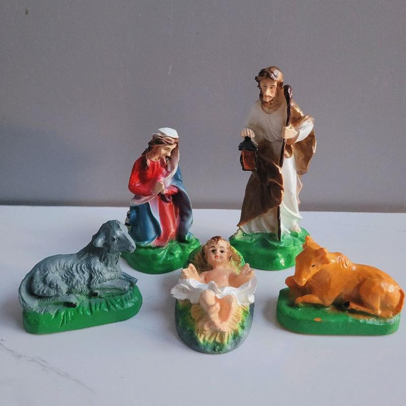  Bộ tượng Noel Mini Cao 9cm - Decor Phòng Bàn Học 