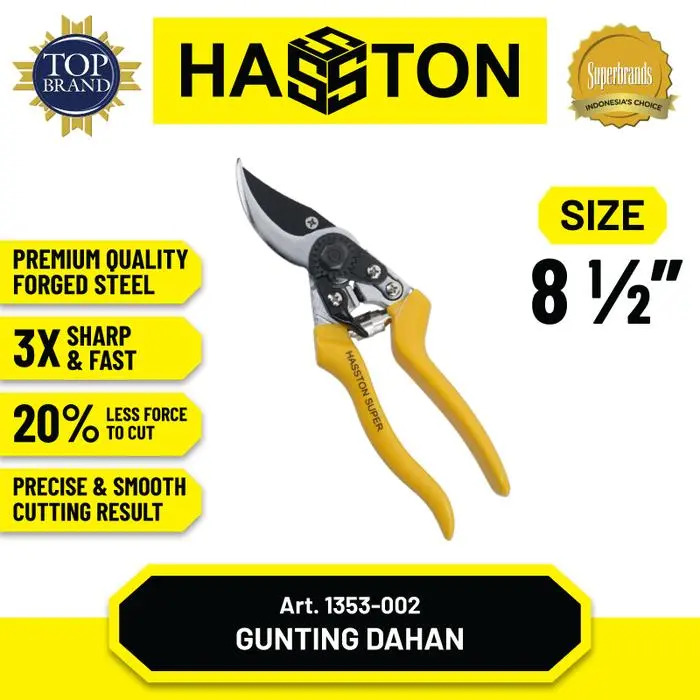 NEW PRODUK HASSTON GUNTING BUNGA 8 1/2" / GUNTING TANAMAN (1353-002)