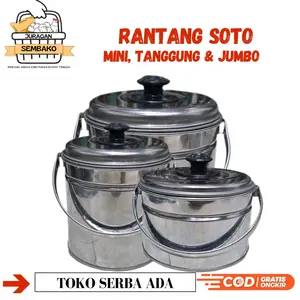 Rantang Soto Stainless Tebal Tersedia 3 Ukuran Kitchenware Wadah Lauk