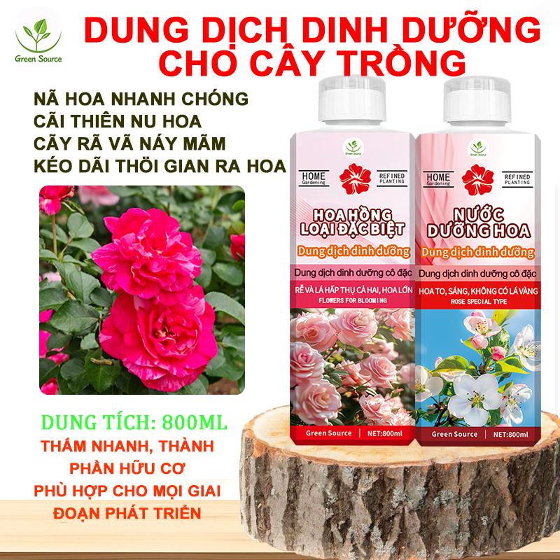 【Green Source Dung dịch dinh dưỡng cho cây ra hoa thúc đẩy cây ra hoa và phục hồi sức sống. Dùng chung cho tất cả các loại cây. 800ml thì tốt hơn