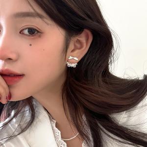 EAR PART NER-レースのボウスタッドイヤリングは、女性のためのユニークでニッチなデザインで、新しいベストセラーであり、ハイエンドのイヤリングです（eh-33 1 5）