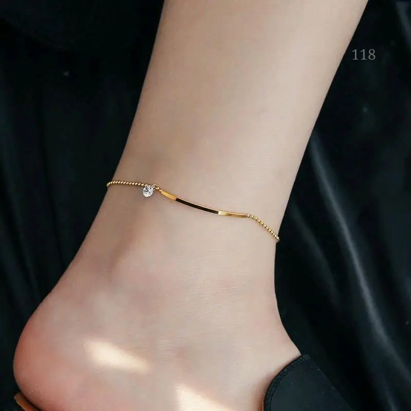Gelang kaki GK-1117 wanita fashion titanium anti karat