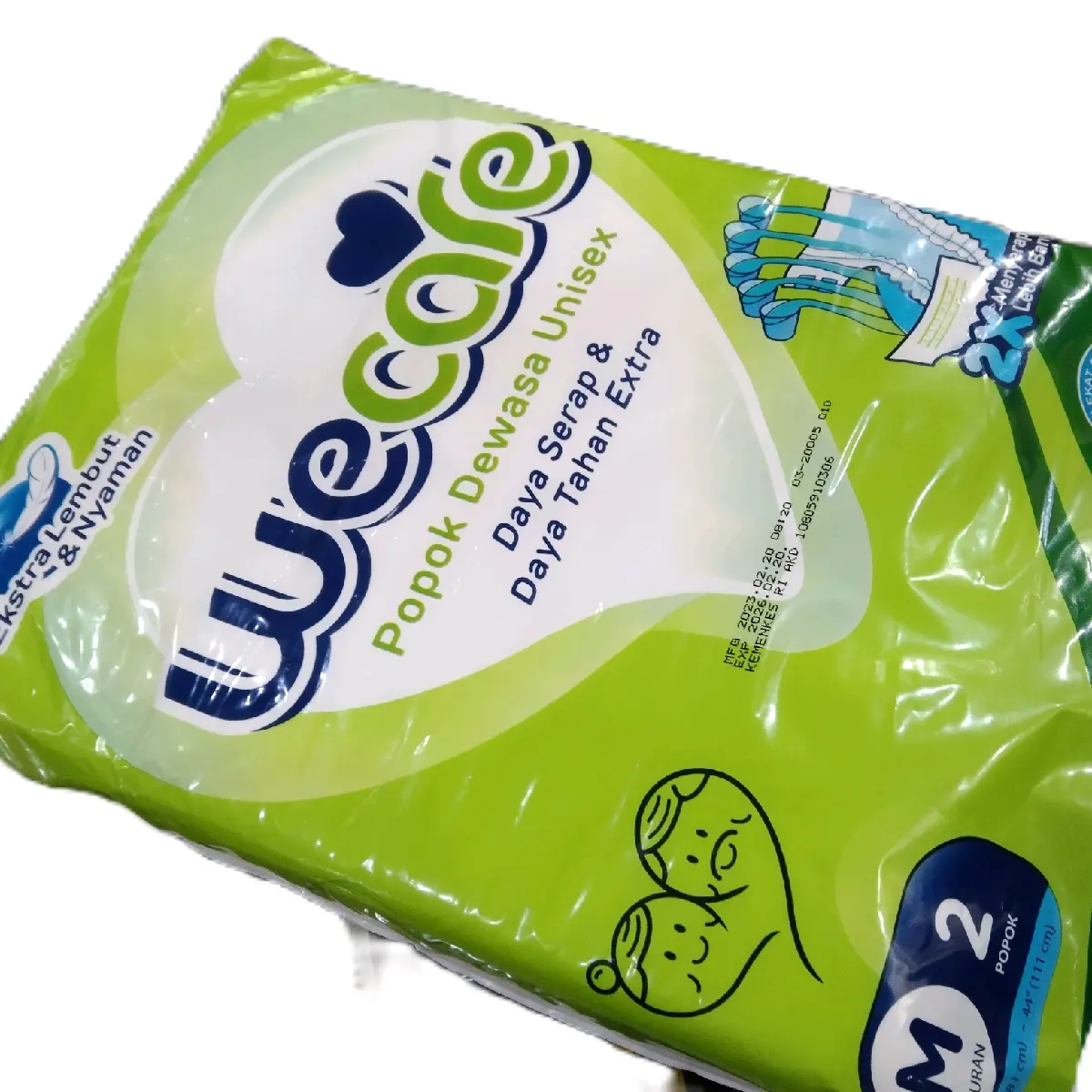 Wecare pempers dewasa ukuran M isi 2