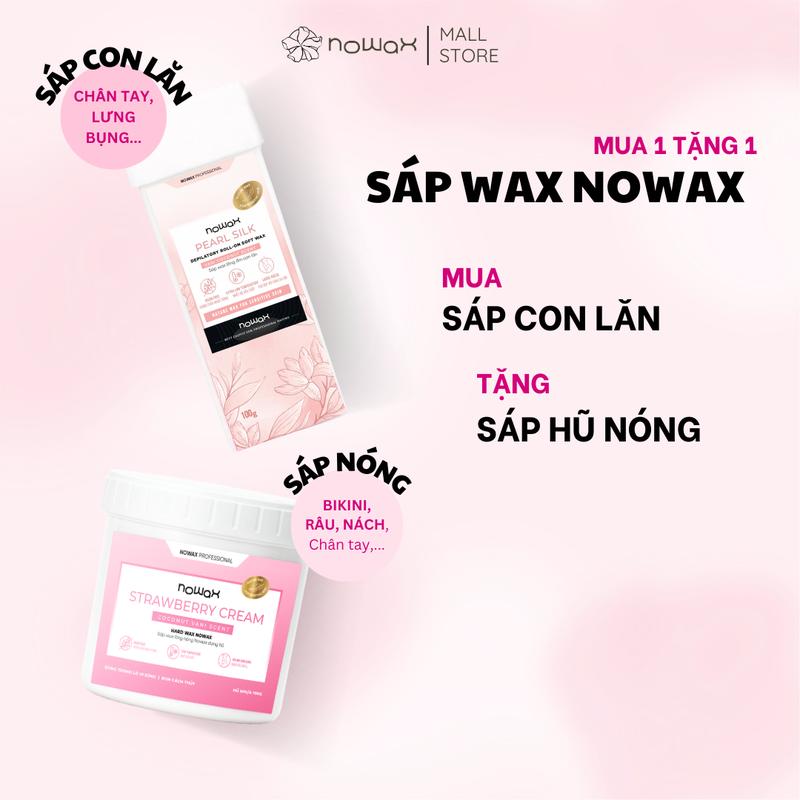   MUA 1 TẶNG 1  Sáp con lăn TẶNG Sáp hũ nóng Nowax 150g waxing Chân tay Bikini Nách Râu,... 