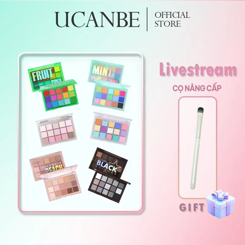 【LIVE KOC/KOL】Phấn Mắt Màu Pastel UCANBE, 15 Màu, Sắc Tố Cao, Dễ Pha Trộn, Quà Tặng Miễn Phí Với Mua Hàng, Trực Tiếp