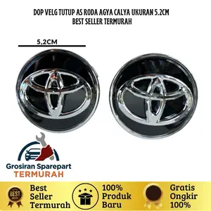 ￼Dop Velg Tutup As Roda Agya Calya Ukuran 5.2cm Hitam Best Seller Termurah