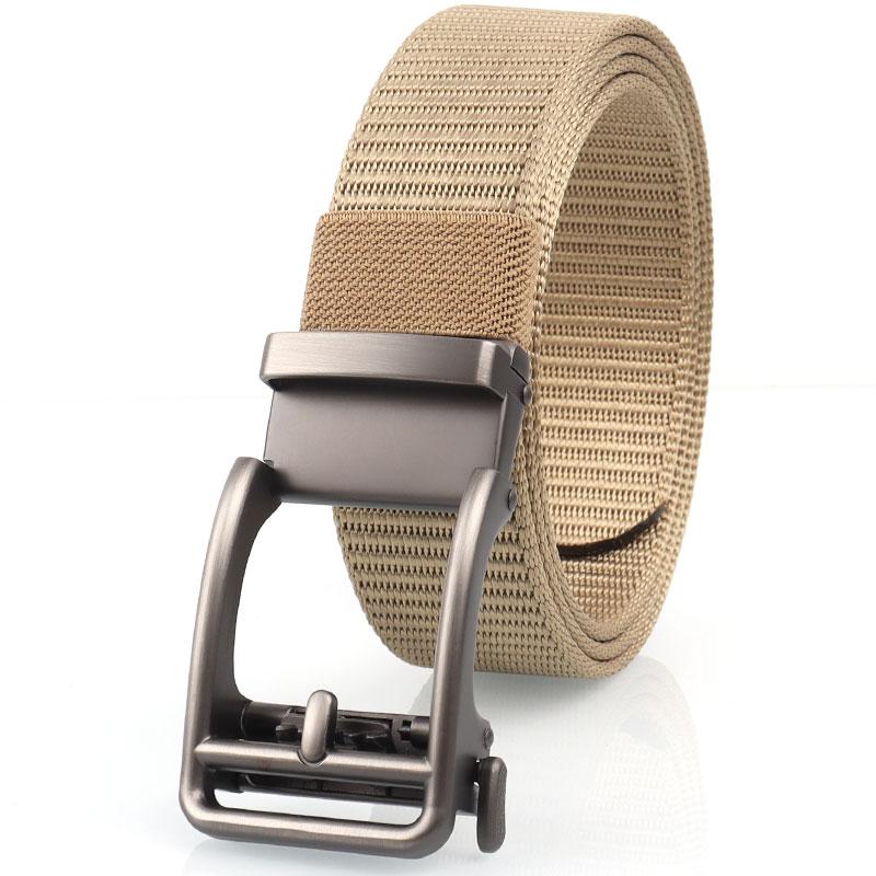Product Introduction of Canvas belt men&#39;s automatic buckle belt young and middle-aged business casual versatile Korean style trendy student military training belt 9