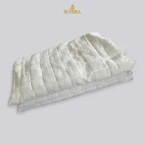Sohiba - Kain Ihram Motif Kotak Bahan Katun Premium Tetoron Cotton Lembut Dingin Produsen Ikhram Ihrom 1400Gr