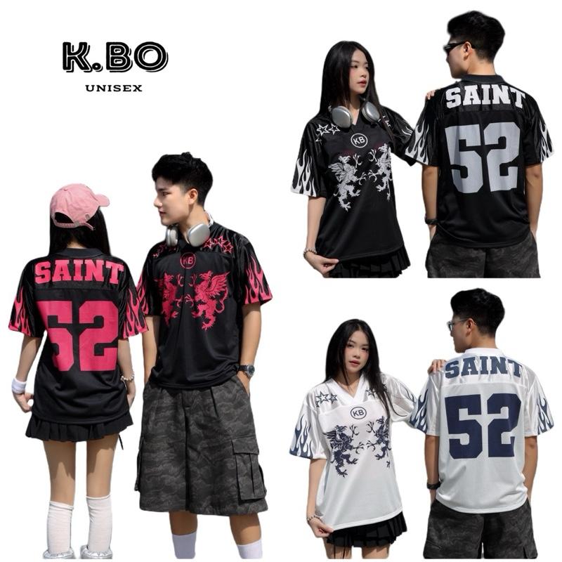 Áo Thun Bóng Phối Lưới K.BO - Top Áo Thể Thao Unisex Nam Nữ From Rộng Jersey