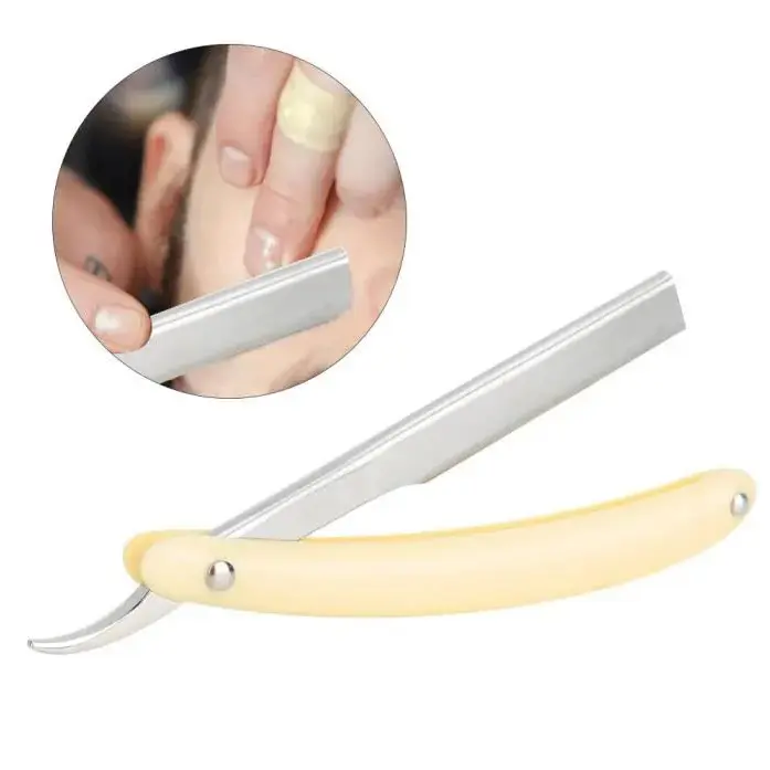 WILKI Gagang Pisau Cukur Lipat Barber Razor Shaving Knife - Y166 - Yellow