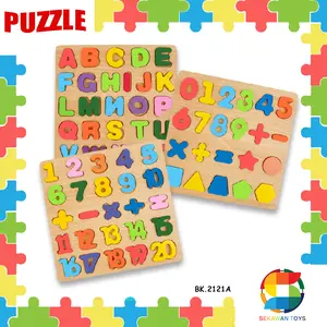 Mainan Edukasi Anak Puzzle/ Mainan Wooden Toys Puzzle / Mainan Puzzle Angka/ Puzzle Huruf 2121A