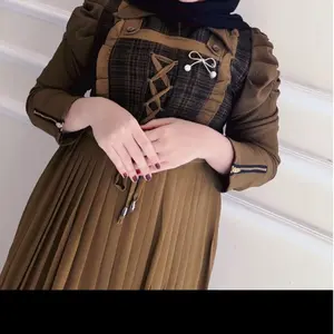 Gamis VALEN camelia ld 110 pb 138 bahan semi rajut mox ceruty bisa busui