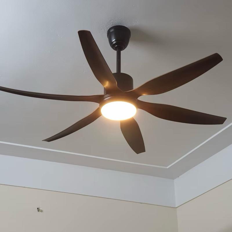 Quạt Trần 6 Cánh ABS Có Điều Khiển 6 Cấp Độ Gió và 3 Chế Độ Ánh Sáng Chất Liệu Cánh ABS Vân Gỗ Đường Kính Cánh 1m47 Cực Mát Phù Hợp Cho Mọi Không Gian Nhà Việt Fan QuạT