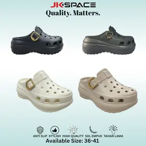 Sandal Slip-On Wanita Polos Fuji Sandal Slip-On Wanita Polos Berhak Tinggi Terbaru yang Trendy