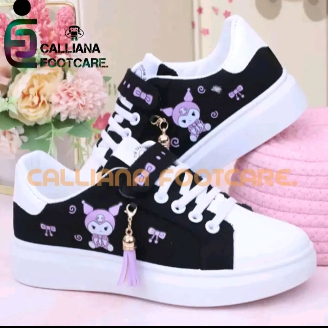 Sepatu Sneakers Sanrio Kuromi Dashion Wanita Dan Anak Perempuan Trendy