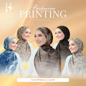 Pashmina Printing Ceruty Premium 180x75 cm Motif Terbaru harga termurah