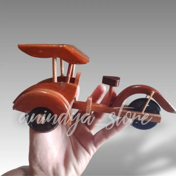 souvenir miniatur becak kayu kerajinan tangan Hadiah 2