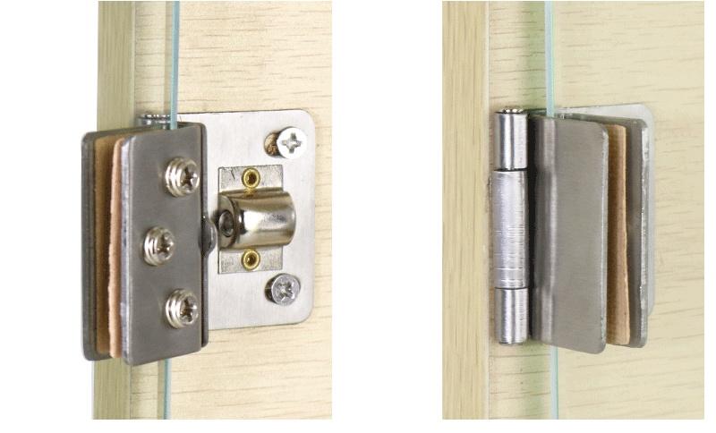 Engsel Jepit Kaca ke Kaca Stainless Steel untuk Pintu Etalase Toko dan Lemari Kaca Kabinet Anti Karat Tahan Beban Berat Mudah Dipasang Kualitas Premium Ready Stock COD Cepat Kirim Garansi Produk Original