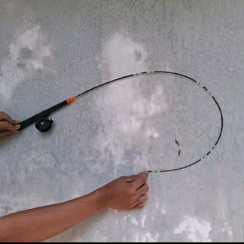 Joran Wader Super Lentur Satu Set 100cm gagang kayu hitam 1