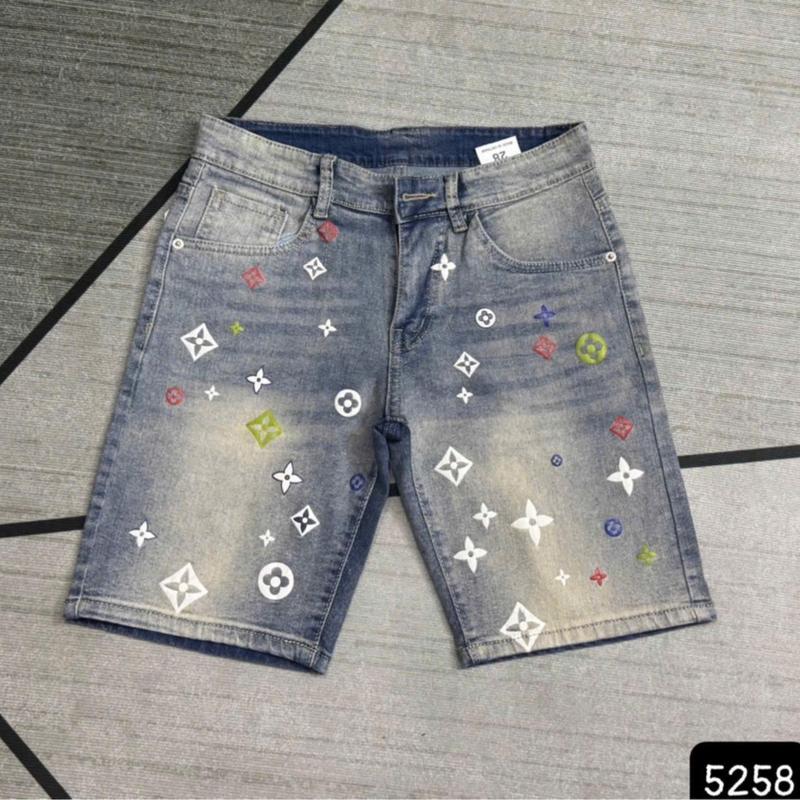 Quần short jean nam xanh boy phố chất bò co dãn thêu logo họa tiết màu mẫu mới trẻ trung chuẩn form Khôi Nguyên