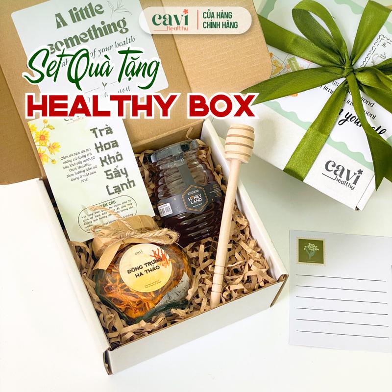  Hộp Quà Sức Khỏe Healthy Box Mật Ong HoneyLand và Đông trùnġ Hạ Thảo Quà Tặng Thầy Cô Và Người Thân 