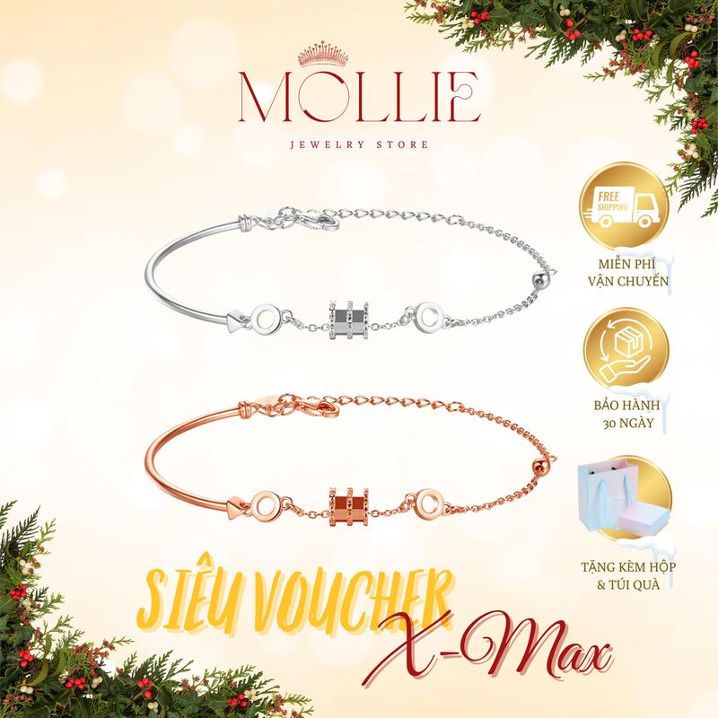  Lắc tay CHARM TRỤ thiết kế dây mảnh mang vẻ đẹp dịu dàng chất liệu titan mạ vàng hồng  titan mạ bạch kim phụ kiện trang sức nữ 