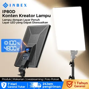 【COD】INBEX Lighting konten lampu konten 3 warna (2800-6500K) Layar LED yang Dapat Disesuaikan Untuk Video&Vlog&Livestream