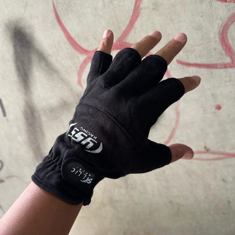 Sarung Tangan Motor Pendek hitam 1