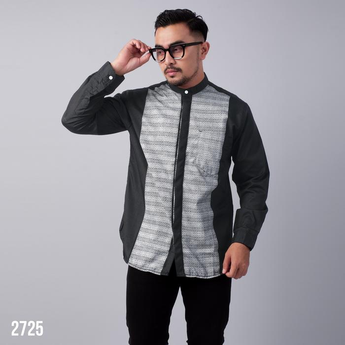 Gambar PAKAJI Baju Koko Pria Lengan Panjang Bordir Premium Hitam Motif Medallion Baju Koko 2725 - M dari PAKAJI OFFICIAL Kota Tangerang Selatan Tokopedia