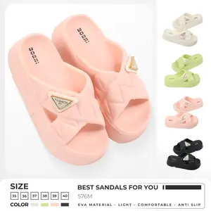 Sendal Wanita Selop Model 576M dengan Tali Silang Karet EVA Anti Slip dan Anti Licin - Shoes
