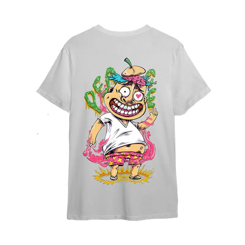 Kaos Premium T-Shirt Series 601 by QYNECK601 - Black/White, Cotton Combed 20s/24s - Baju 4