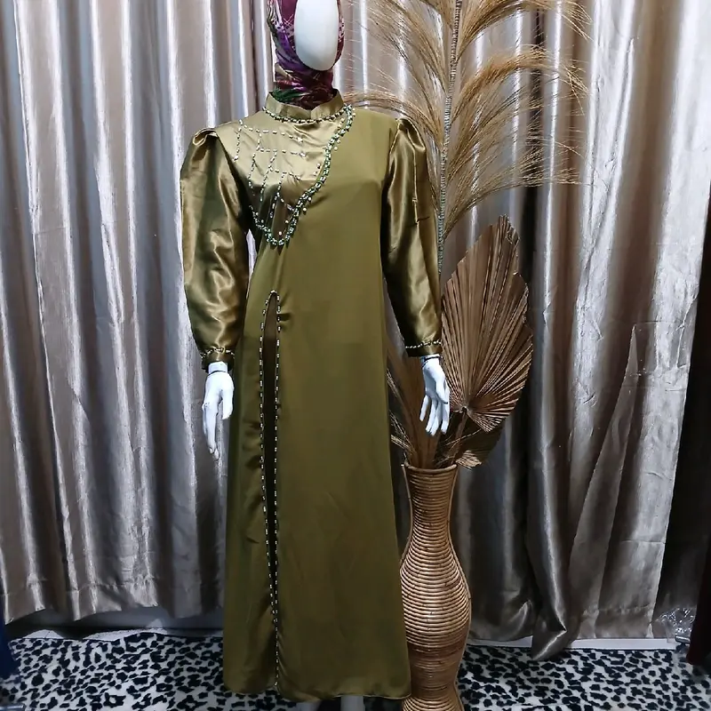 Clara Dress Payet Belah Samping Kondangan Bridesmaid Satin Roberto Cavalli Gaun Mewah Warna Burgundy Gamis Pesta Wanita 1