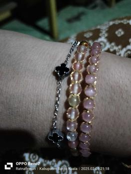 Product Review of Angel Clover Bracelet In Pink & Black Anti Karat Stainless Gelang | evyjewels x crushonyou from R**a R**a 2
