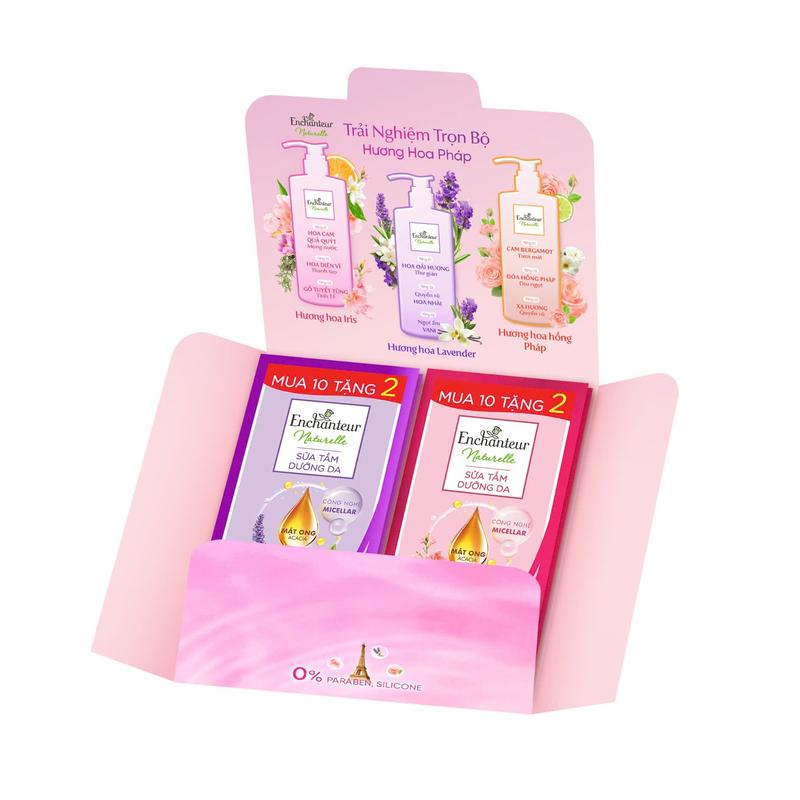 [GIFT] Bộ Sữa Tắm Dưỡng Da Mềm Mượt dành cho nữ Enchanteur (6g/gói) 0