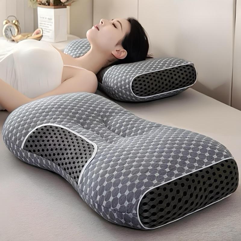 Combo 2 Chiếc Gối Công Thái Học Hỗ Trợ Ngủ Đúng Tư Thế Giúp Ngủ Ngon Giấc Giảm Đau Mỏi Cổ Vai Gáy Vải Lưới 3D Thoáng Miễn Phí Ship