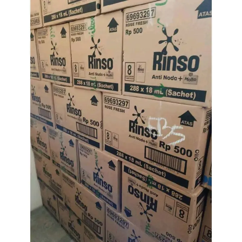 Deterjen Cair Rinso 52 Pcs Kemasan Baru 500 An - Pembersih Laundry - Detergent, Cleanser, Bayi, Liquid 4