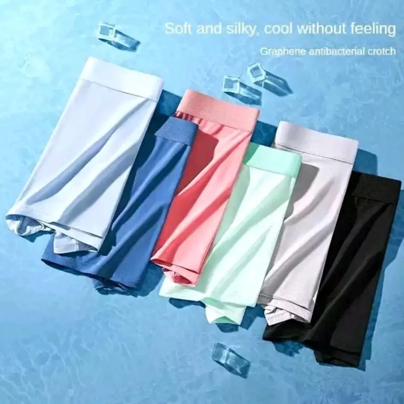 Paket Usaha (Paket Murah) 6Pcs Celana Dalam Boxer Pria Ice Silk Elastis Dingin Nyaman Lembut Murah FS 1